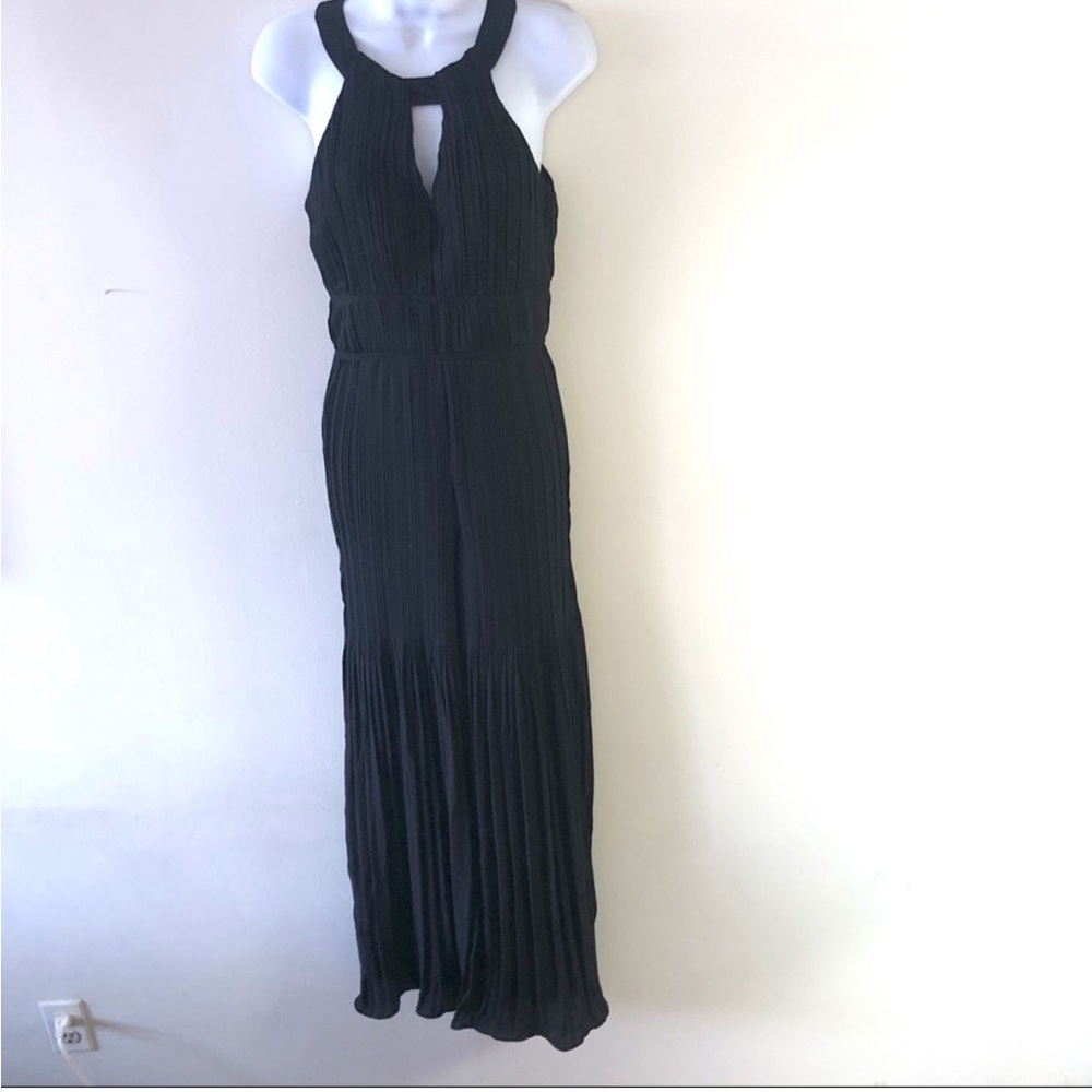 NWOT Harlan Pleated Jumpsuit, black, size XS